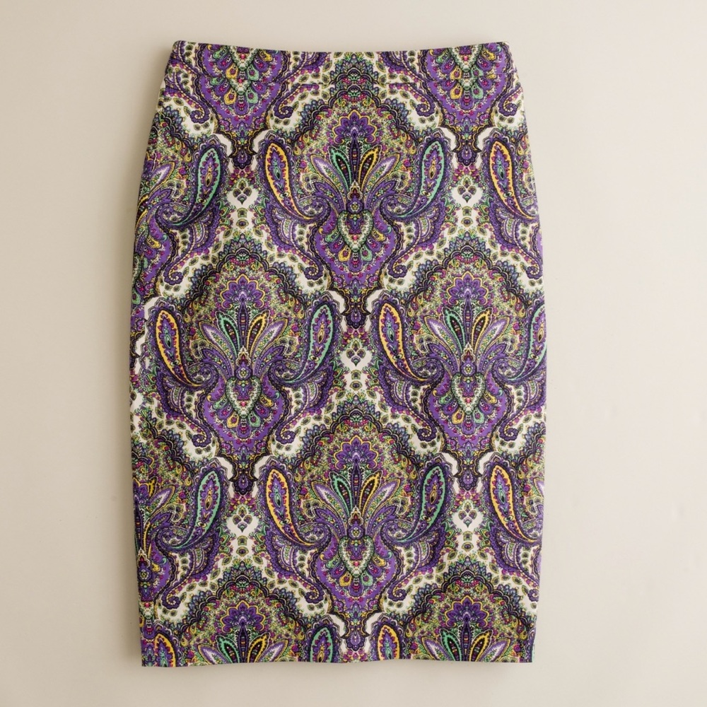 J.Crew | Paisley No.2 Pencil Skirt